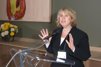 Deb Matthews speaking at the Faculty of Education