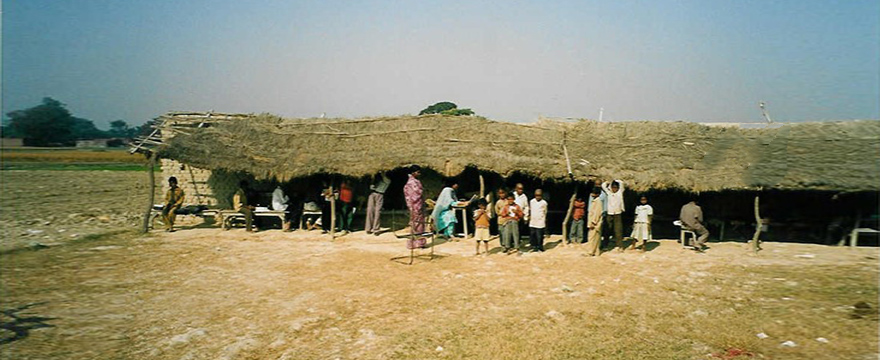 A low-fee private school in Lucknow District, India.