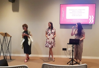 Rita Gardiner, Hayley Finn, and Emily Hartman