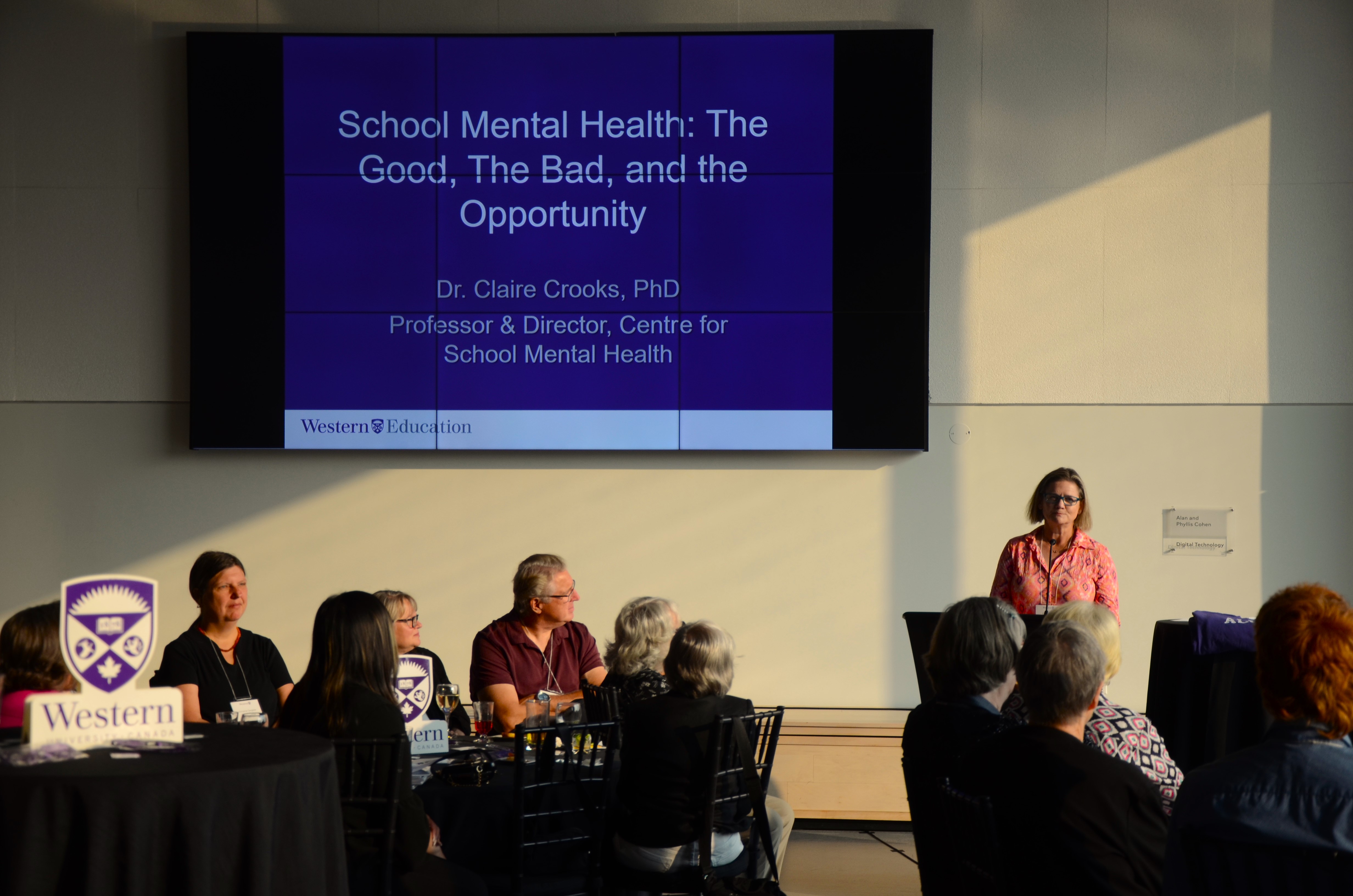 Dr. Claire Crooks delivers a keynote titled, “School Mental Health: The Good, the Bad, and the Opportunity.”