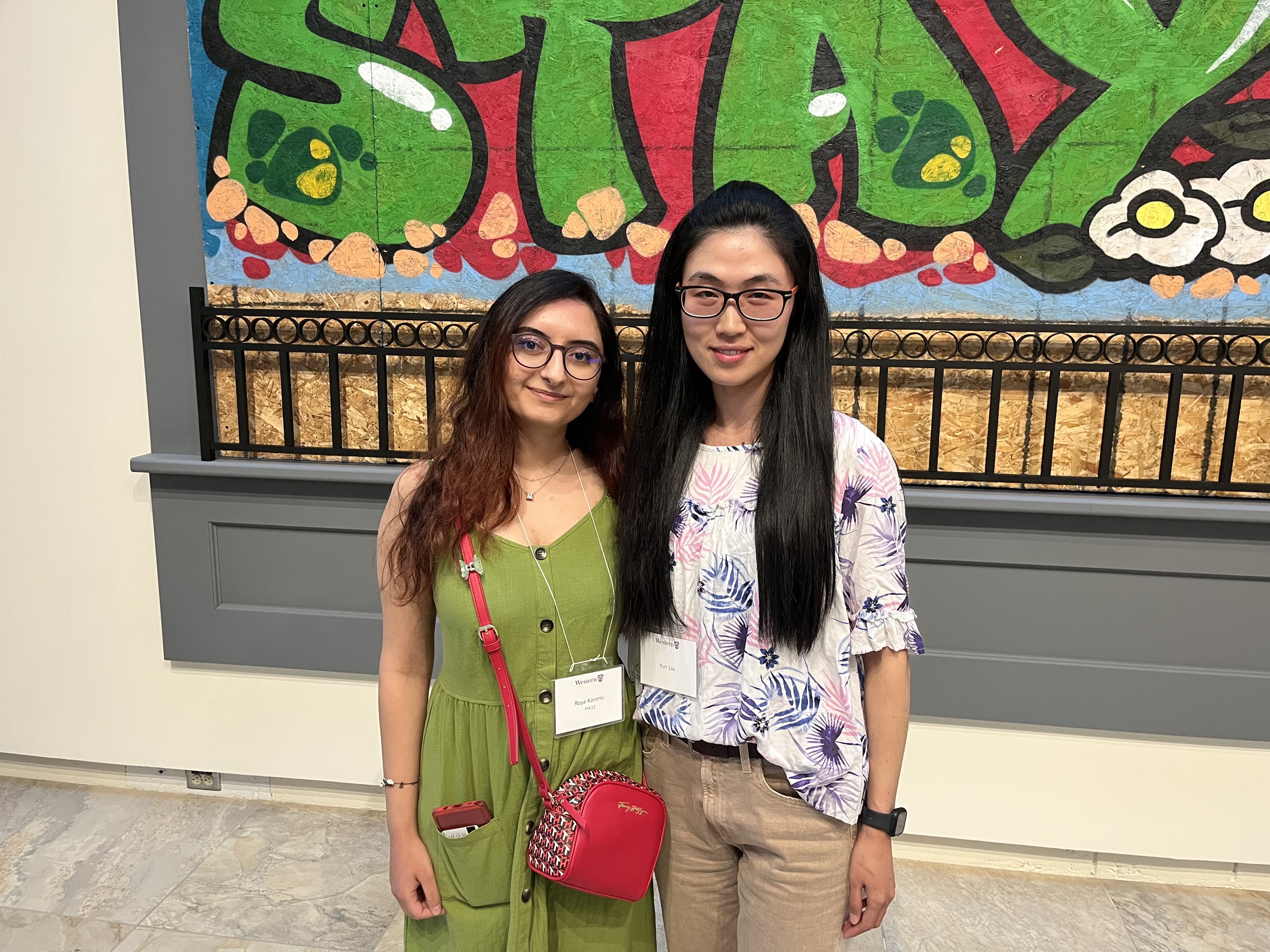 Having previously taught and now considering a return to the classroom, Western Education graduate students Roya Karimli (left) and Kun Liu were keen to attend the Teacher Appreciation Event.