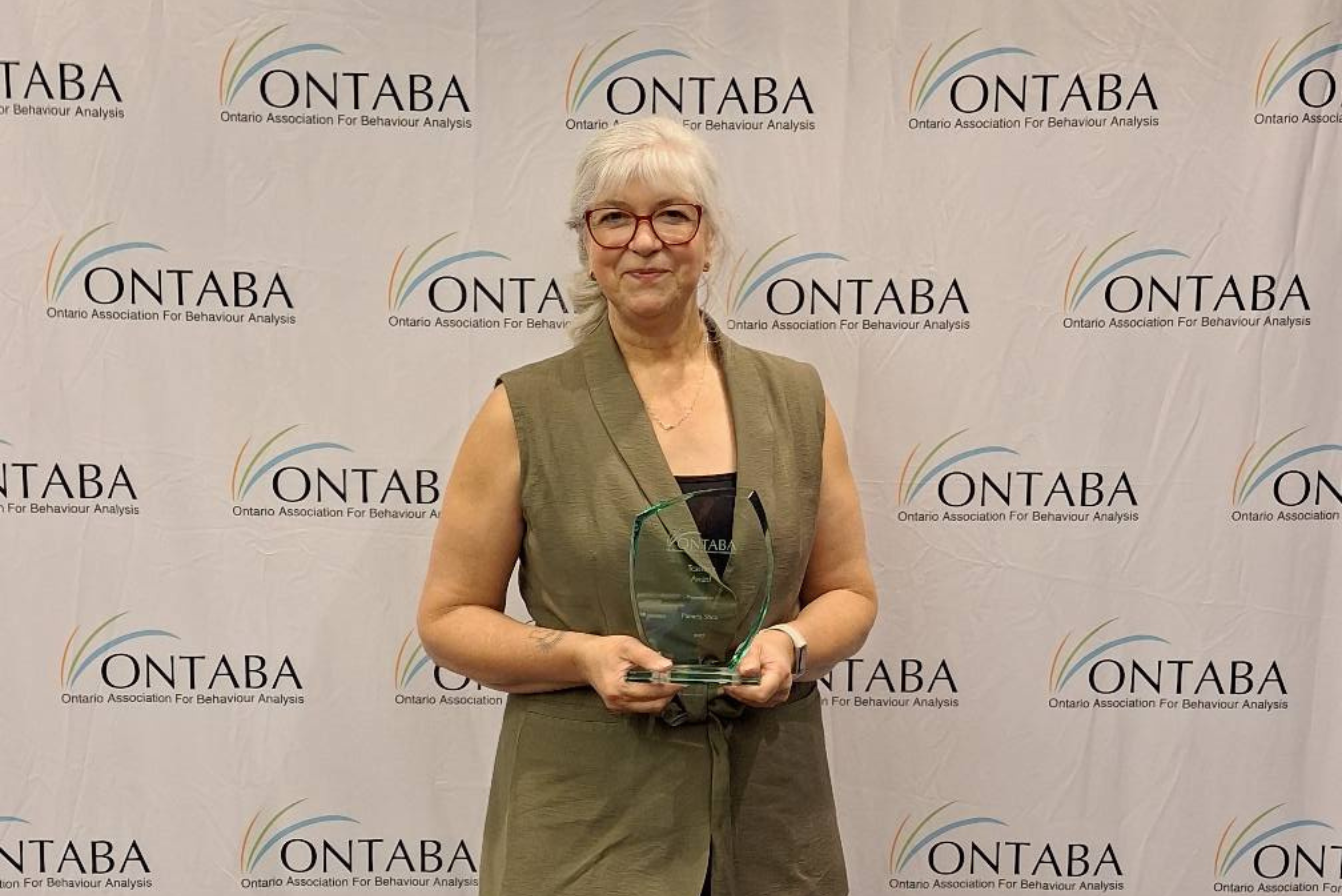 Pamela Shea and her ONTABA award
